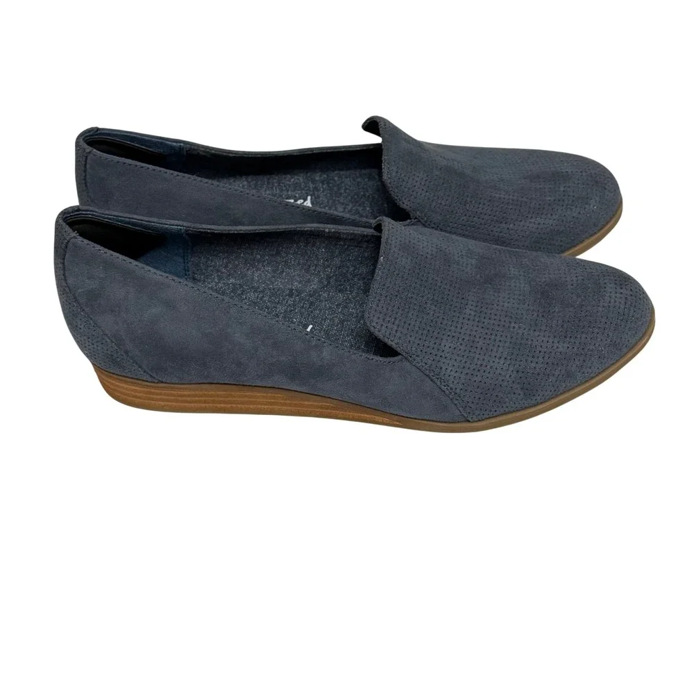 Dr. Scholl's BE Energized Navy Blue‎ Faux Suede Slip On Loafers Womens 10M